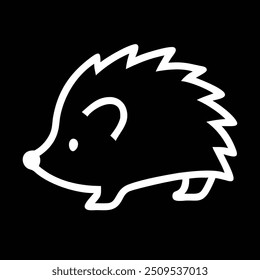 cute hedgehog in black and  white color