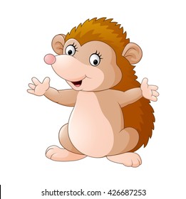 Cute hedgehog cartoon
