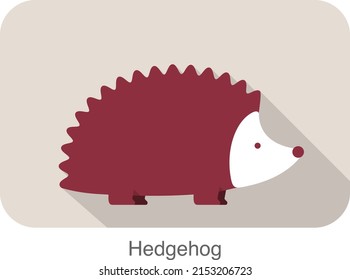 Cute Hedgehog Cartoon flach Symbol, Vektorgrafik