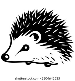 Cute hedgehog cartoon vector icon