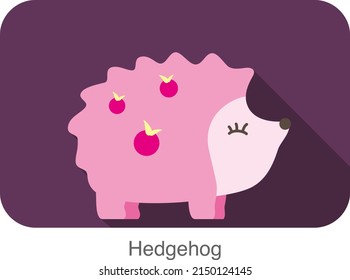 Cute Hedgehog cartoon, Vector illustration