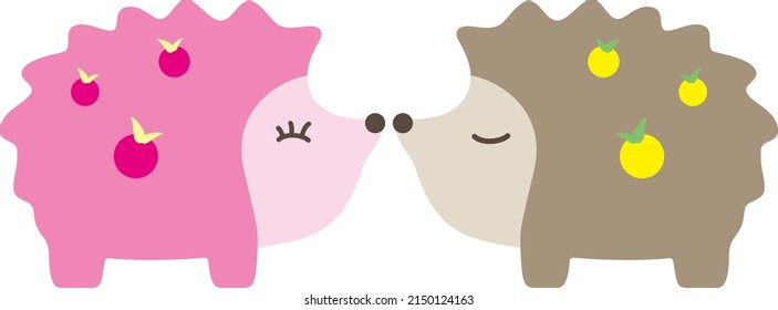 Cute Hedgehog cartoon, Vector
lover, couple,