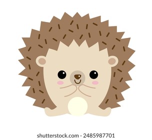 Cute hedgehog character illustration for toddlers