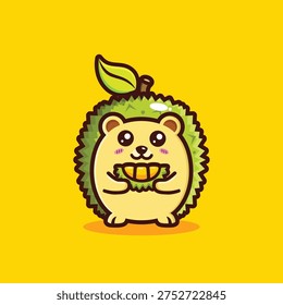 cute hedgehog with durian thorns