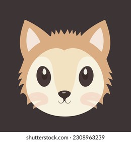 Cute Hedgehog face or icon