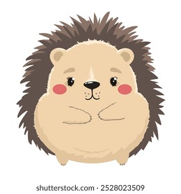Cute hedgehog in flat style.