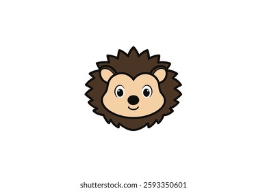 A Cute hedgehog head vector illustration