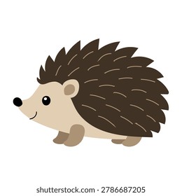 Cute hedgehog illustration for forest, nursery, woodland, children and autumn design
