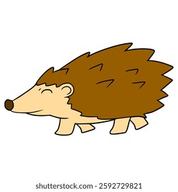 cute hedgehog illustration hand drawn isolated vector