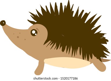 Cute hedgehog, ilustración, vector sobre fondo blanco.