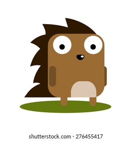 Cute Hedgehog with Large Eyes cartoon