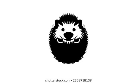 Cute hedgehog logo, high quality vector