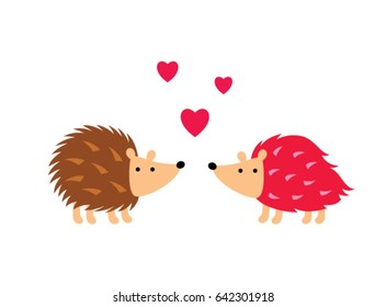 cute hedgehog in love vector. cute porcupine valentine greeting card vector. hedgehog love clipart. hedgehog valentine clip art. porcupine valentine graphic painting.