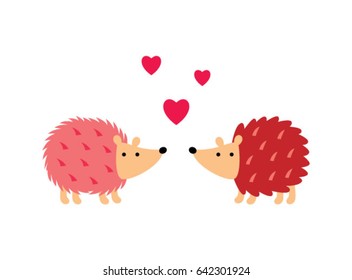 cute hedgehog in love vector. cute porcupine valentine greeting card vector. hedgehog love clipart. hedgehog valentine clip art. porcupine valentine graphic painting.