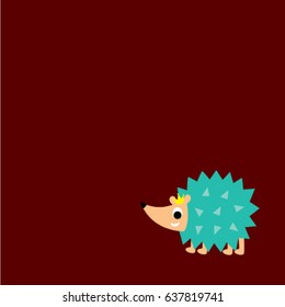 cute hedgehog prince card