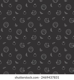 Cute Hedgehog Seamless Pattern, Cartoon animal background vector Illustration.