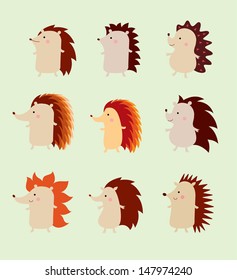 cute hedgehog vector