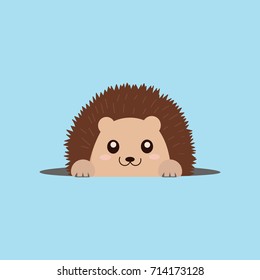 cute hedgehog vector