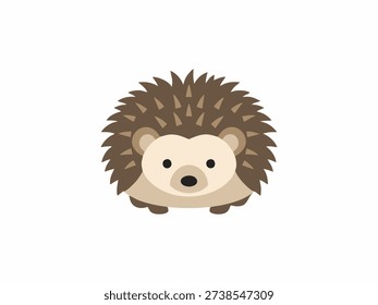 Cute Hedgehog Vector Illustration Isolated on White Background