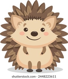 cute hedgehog vector illustraton, isolated