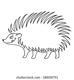 cute hedgehog vector on white background
