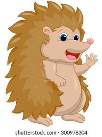 Cute hedgehog.Cartoon vector.
