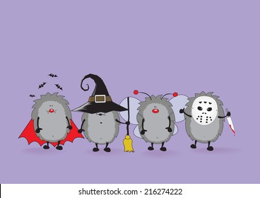 cute hedgehogs dressed for halloween/ready for halloween