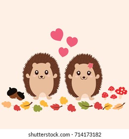 Cute Hedgehogs in Love.