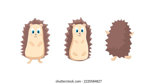 Aburrido erizo. Ilustración de dibujos animados.