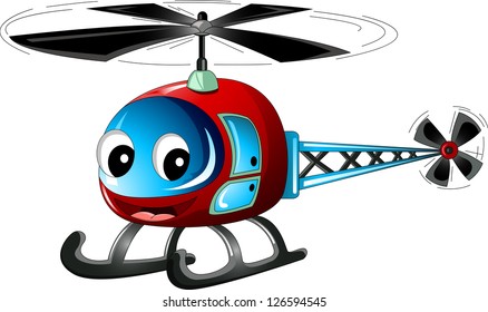 Cute Helicopter Cartoon Stock Vector (Royalty Free) 126594545 ...