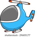 Cute Helicopter Vector Illustration