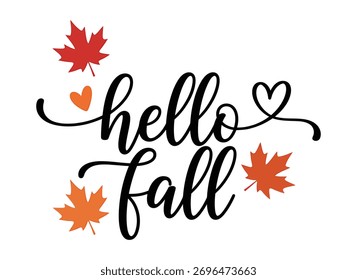 Citação de outono bonito Hello Fall