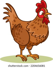 Cute Hen animal cartoon illustration