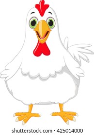 cute hen cartoon