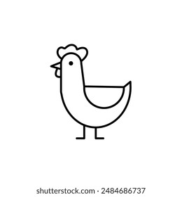 cute hen - vector illustration	