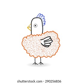 Cute hen vector illustration