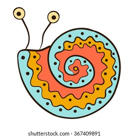 Cute hermit crab cartoon vector illustration

 