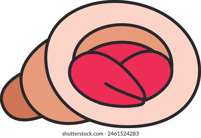 Cute hermit crab vector illustration