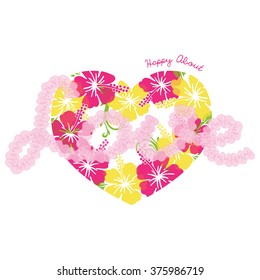 Cute hibiscus Vector artwork for baby and girl tees