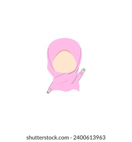 cute hijab female expression vector female