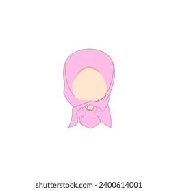 cute hijab female expression vector female