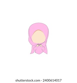 cute hijab female expression vector female