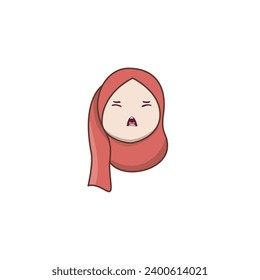 süße Hijab-weibliche Expression, Vektorweibchen