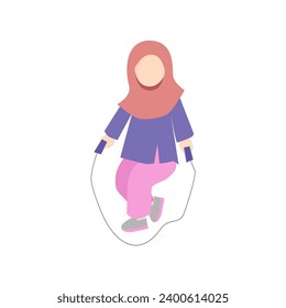 süße Hijab-weibliche Expression, Vektorweibchen
