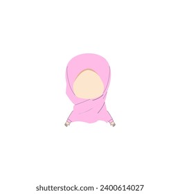 cute hijab female expression vector female