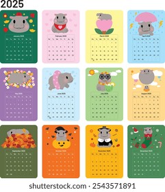 calendário bonito do hipopótamo,
planejador mensal do hippo,
um adorável calendário de hipopótamo,
datas de hipopótamo em desenho animado