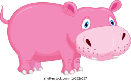 Cute hippo cartoon