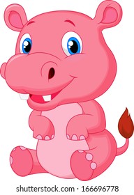 Cute hippo cartoon