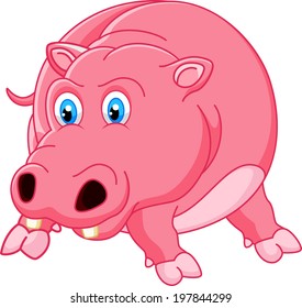 Cute hippo cartoon