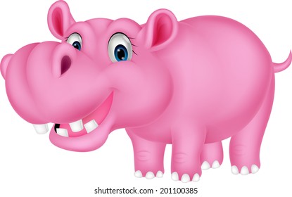 Cute hippo cartoon